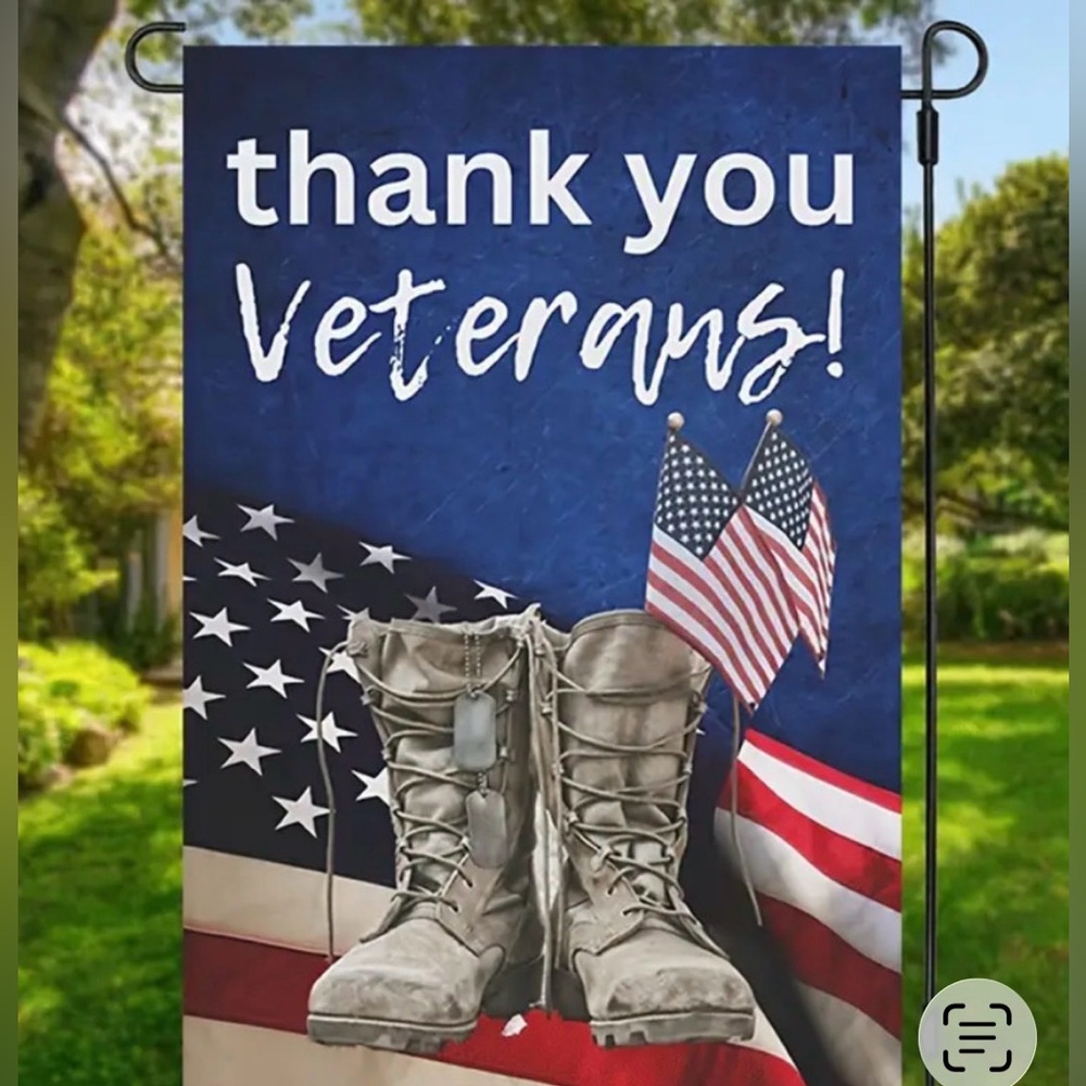 Thank You Veterans Garden Flag, USA, Veterans Vintage Flag, 12 x 18”, Durable